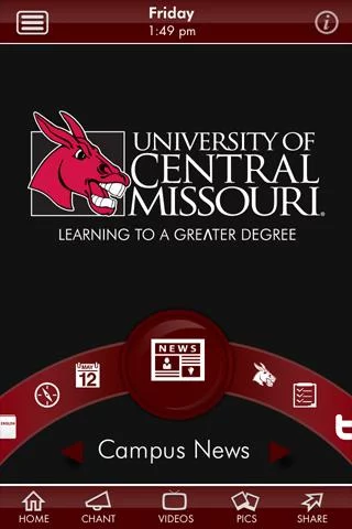 University of Central Missouri Android App screenshot