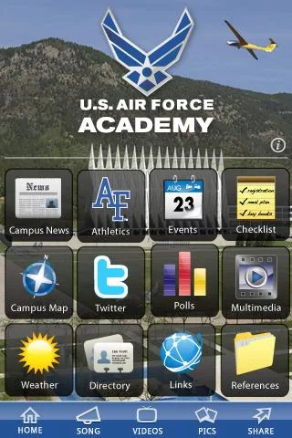 U.S. Air Force Academy Android App screenshot